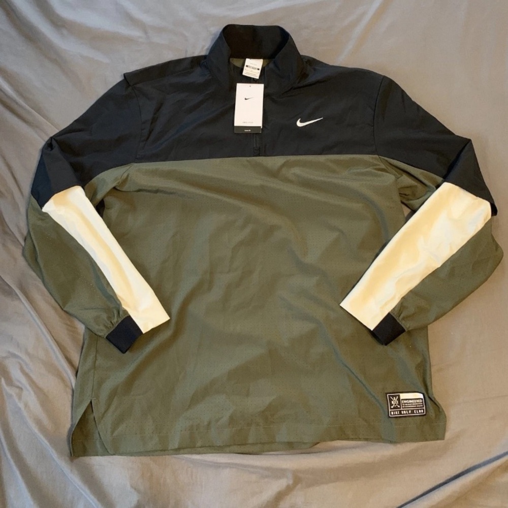 Nike Men's Black and Olive Windbreaker